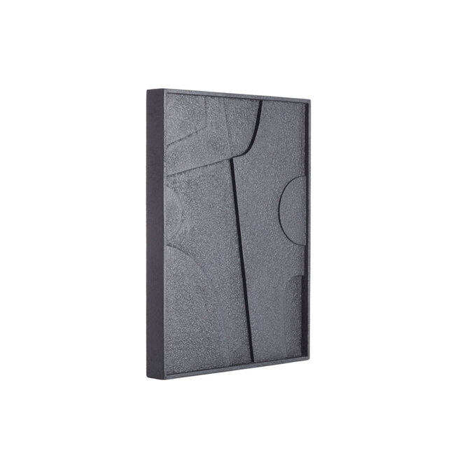 Light en Living Wandornament 80x8x60 cm COLINO  hout mat zwart