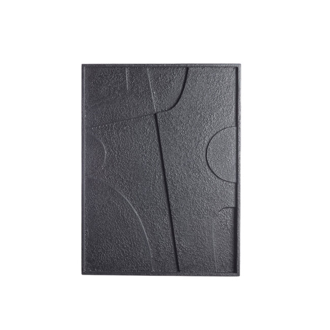 Light en Living Wandornament 80x8x60 cm COLINO  hout mat zwart