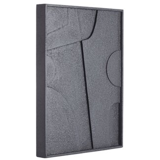 Light en Living Wandornament 80x8x60 cm COLINO  hout mat zwart