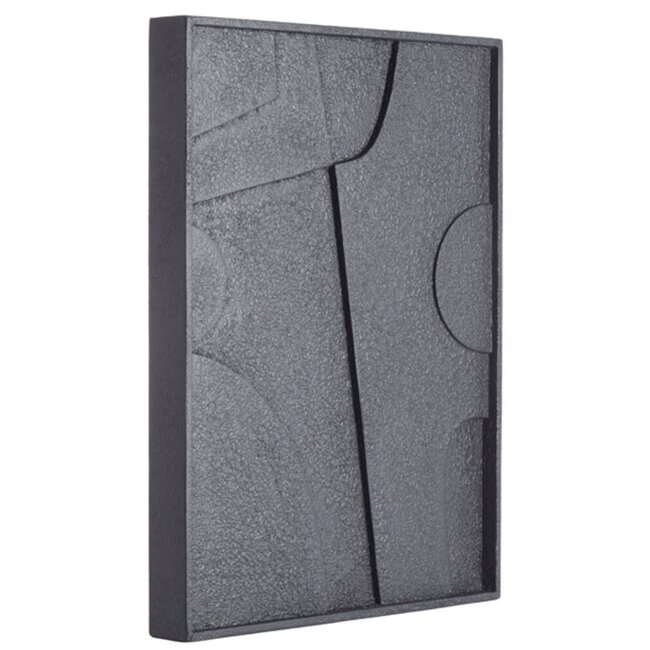 Light en Living Wandornament 80x8x60 cm COLINO  hout mat zwart