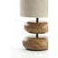 Light en Living Tafellamp Ø22x50,5 cm DANIALO hout print naturel+touw crème