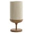 Light en Living Tafellamp Ø22,5x50 cm DANIA hout print naturel+touw crèmeTafellamp Ø22,5x50 cm DANIA hout print naturel+touw crème
