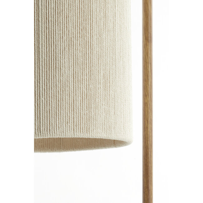 Light en Living Vloerlamp 33,5x28x155 cm DONIO hout print naturel+touw crème