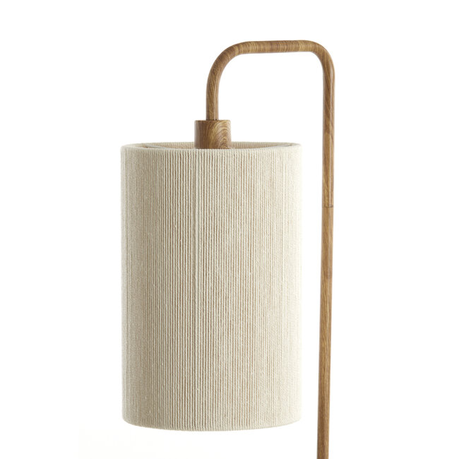 Light en Living Vloerlamp 33,5x28x155 cm DONIO hout print naturel+touw crème