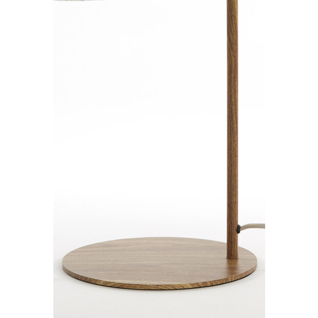 Light en Living Tafellamp 26x20x59,5 cm DONIO hout print naturel+touw crème