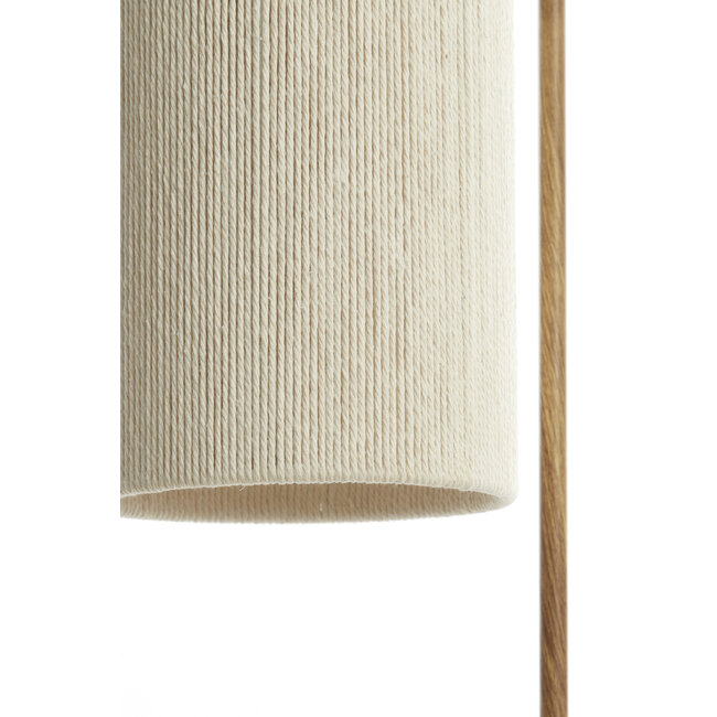 Light en Living Tafellamp 26x20x59,5 cm DONIO hout print naturel+touw crème