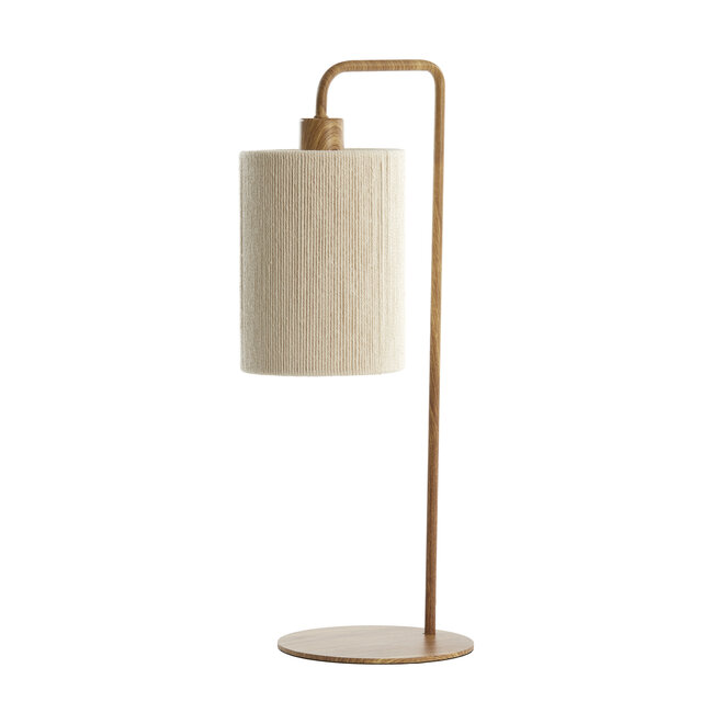 Light en Living Tafellamp 26x20x59,5 cm DONIO hout print naturel+touw crème