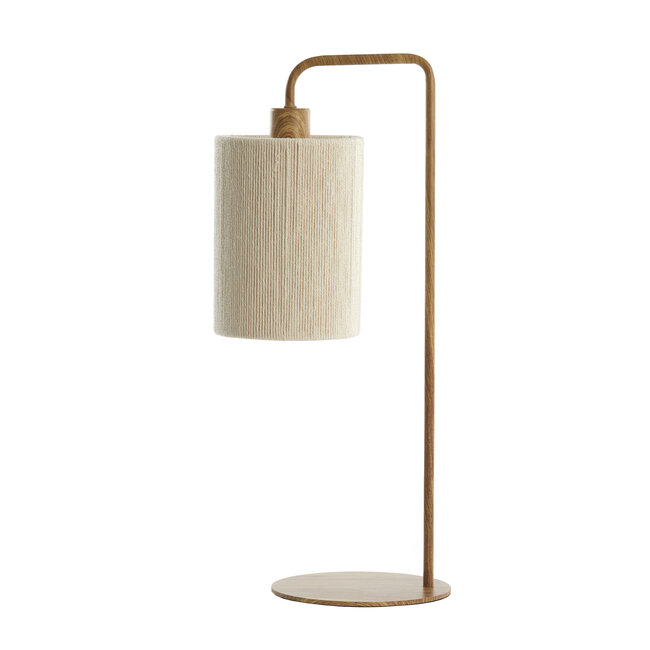 Light en Living Tafellamp 26x20x59,5 cm DONIO hout print naturel+touw crème