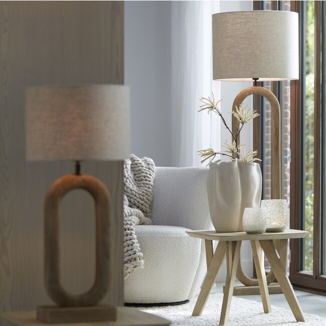 Light en Living Lampvoet 20x12x44 cm PACECO hout mat naturel