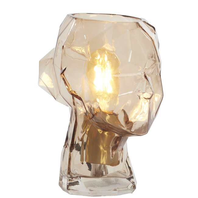Light en Living Tafellamp Ø20x25 cm HEAD glas bruin vrouw