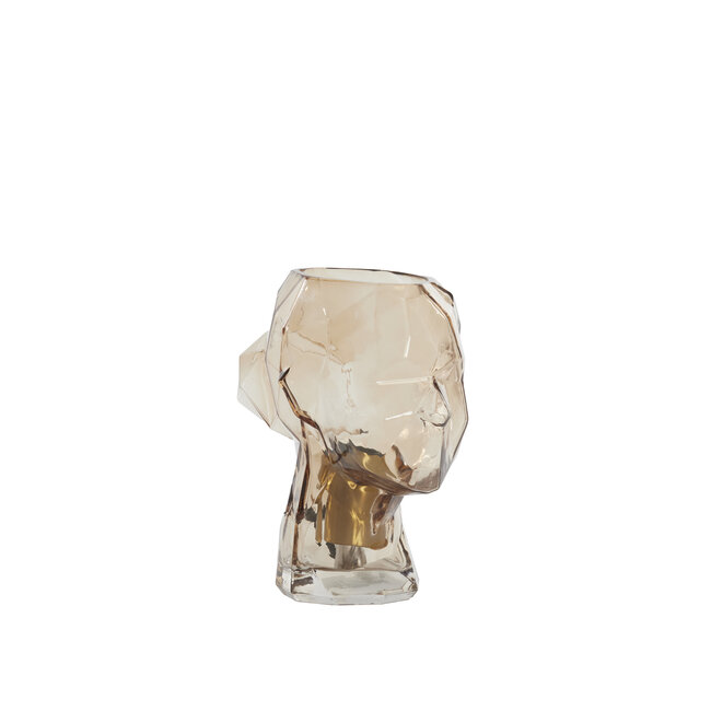 Light en Living Tafellamp Ø20x25 cm HEAD glas bruin vrouw
