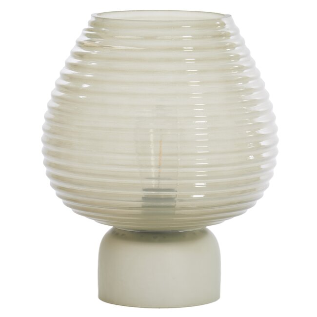 Light en Living Tafellamp LED Ø22x27 cm ALENNA glas groen grijs