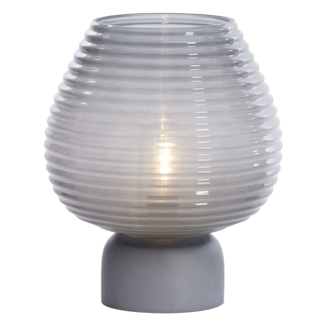 Light en Living Tafellamp LED Ø22x27 cm ALENNA glas grijs