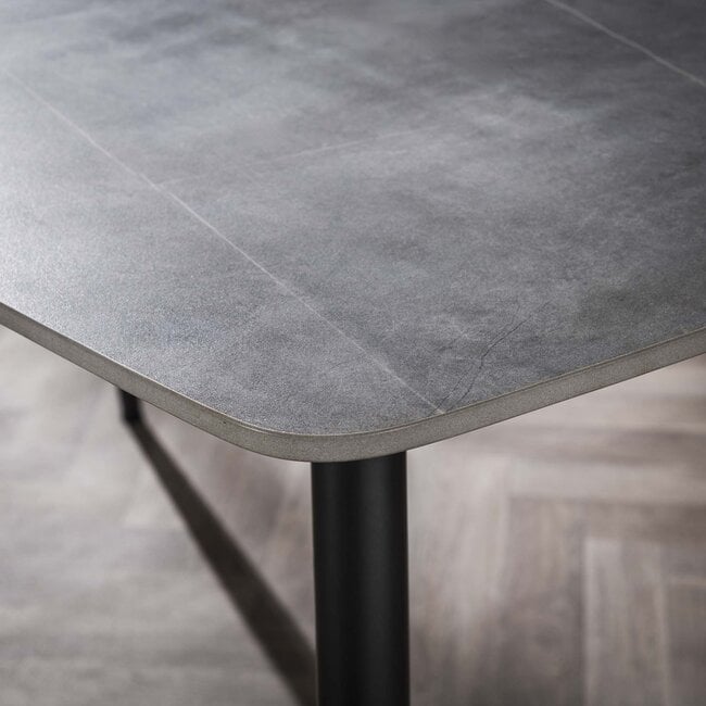 WoonStijl Eetkamertafel 140 Ceramic natural lichtgrijs