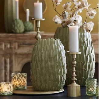 Light en Living Kandelaar Ø11x54 cm SHEVA mat antiek  brons