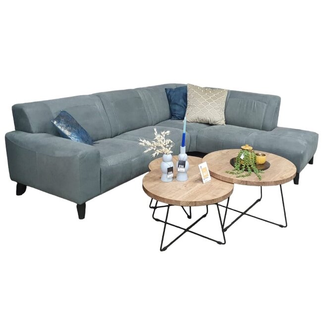 WoonMax Hoekbank Nashville A2 2.5 zits met ottomane Cuba Thyme - Showroommodel