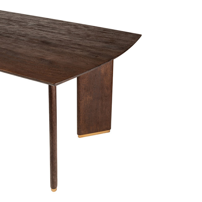 PTMD Eettafel Liber mango bruin gouden poot 240 cm