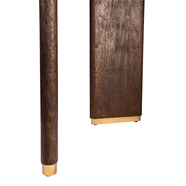 PTMD Eettafel Liber mango bruin gouden poot 200 cm