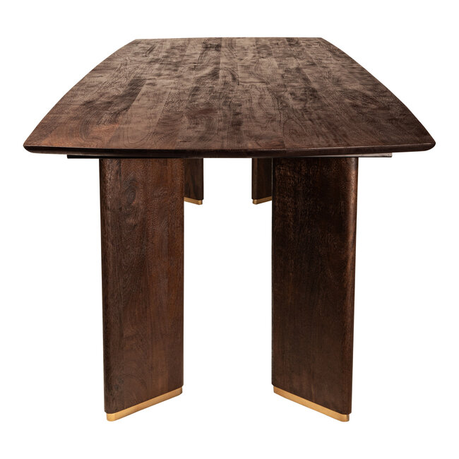 PTMD Eettafel Liber mango bruin gouden poot 200 cm