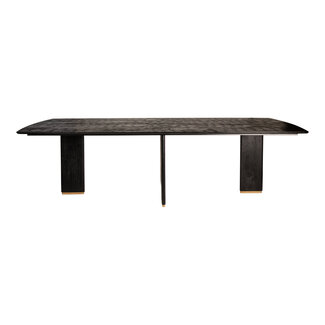 PTMD Eettafel Liber mango zwart gouden poot 200 cm
