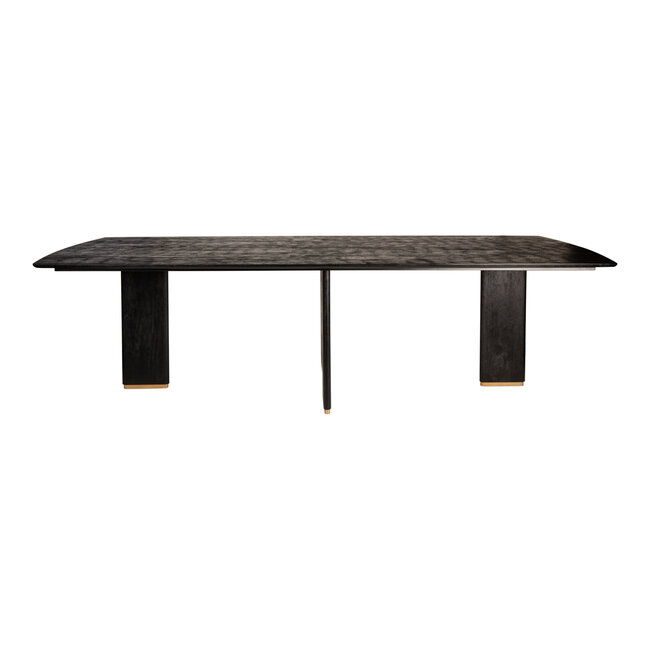 PTMD Eettafel Liber mango zwart gouden poot 280 cm