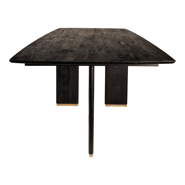 PTMD Eettafel Liber mango zwart gouden poot 280 cm