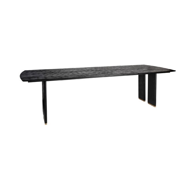 PTMD Eettafel Liber mango zwart gouden poot 280 cm