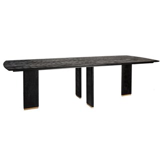 PTMD Eettafel Liber mango zwart gouden poot 280 cm
