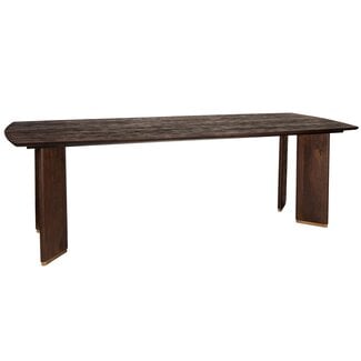 PTMD Eettafel Liber mango bruin gouden poot 280 cm