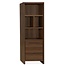 WoonMax Boekenkast Sheffield Dark Almond 1 deur en 4 open vakken showroommodel