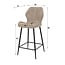 WoonStijl Barstoel boucle lendesteun wit
