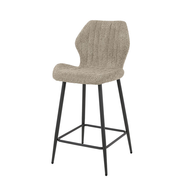WoonStijl Barstoel boucle lendesteun zand