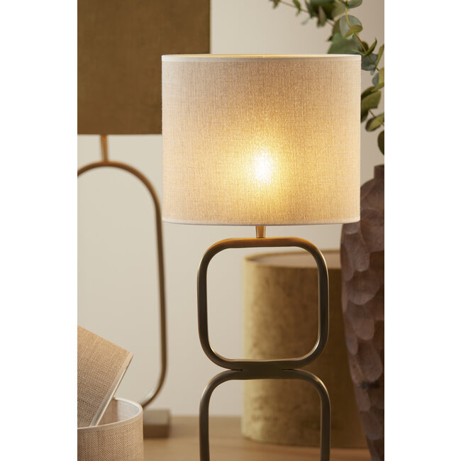 Light en Living Lampenkap cilinder 30-30-21 cm BRESKA parel wit