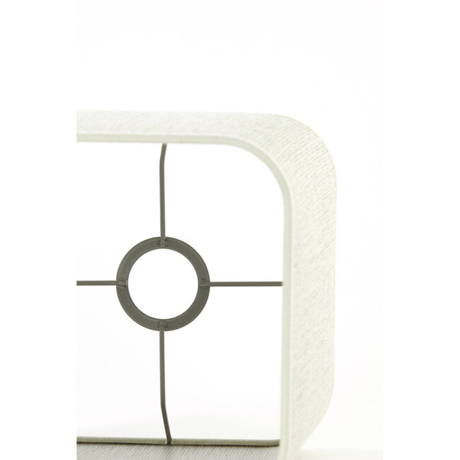 Light en Living Lampenkap vierkant rond hoog 25-25-30 cm BRESKA parel wit