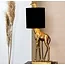 Light en Living Tafellamp Giraffe Antiek Brons met Zwarte Kap