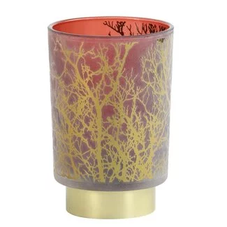 Light en Living Tafellamp LED Ø10x12,5 cm BRANCH glas  steenrood-goud