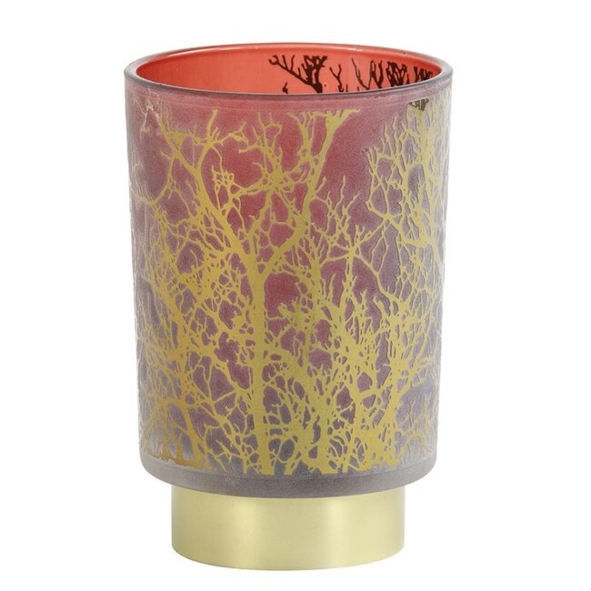 Light en Living Tafellamp LED Ø10x12,5 cm BRANCH glas  steenrood-goud