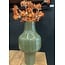 Light en Living Vaas deco Ø27x49 cm SINDO glanzend donker olijf groen+zwart