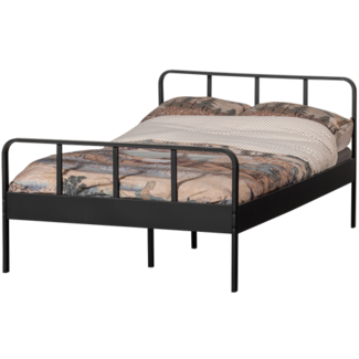 Woood Mees Bed Twijfelaar Metaal Zwart 120x200cm