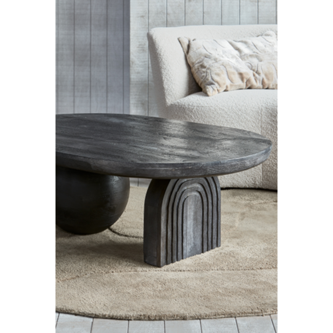 Woood Steppe Salontafel Mango Hout Zwart