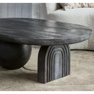 Woood Steppe Salontafel Mango Hout Zwart