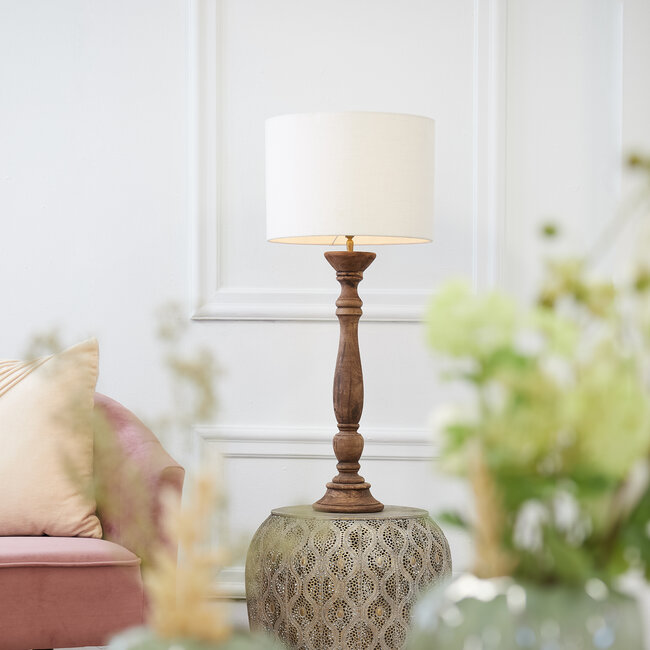 Light en Living Lampenkap cilinder 30-30-21 cm LIVIGNO eiwit