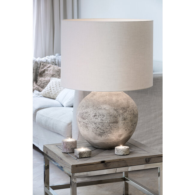 Light en Living Lampenkap cilinder 40-40-30 cm LIVIGNO eiwit