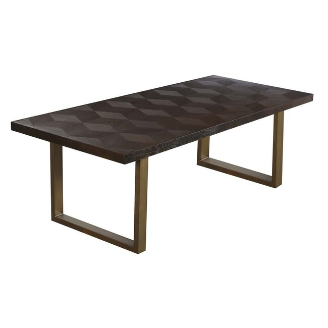 Richmond Interiors  Eettafel Luxor diamant 230 bruin