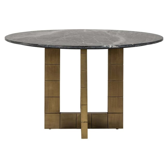 Richmond Interiors  Eettafel Collada 130Ø zwart goud