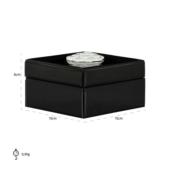 Richmond Interiors  Opbergdoos Lune zwart / wit