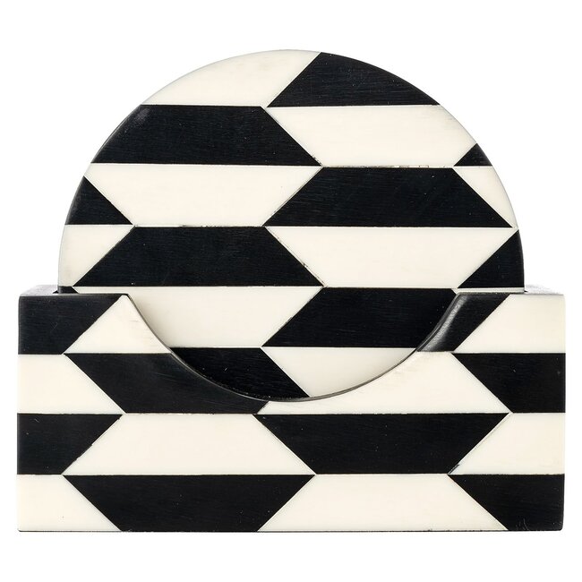 Richmond Interiors  Onderzetters Jula zwart / wit