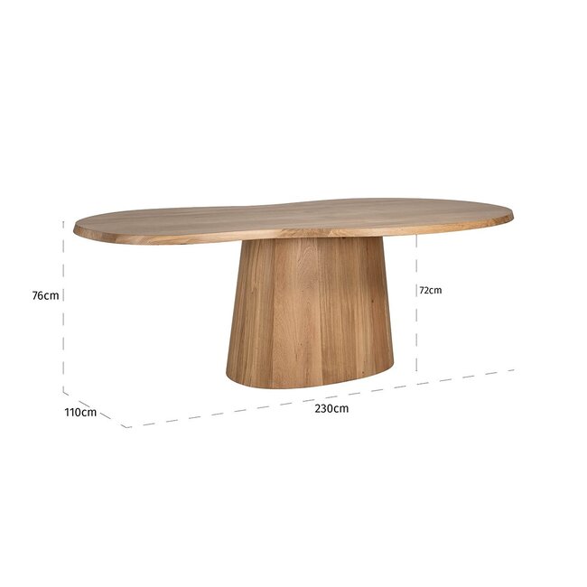 Richmond Interiors  Eettafel Riva 230 eiken naturel