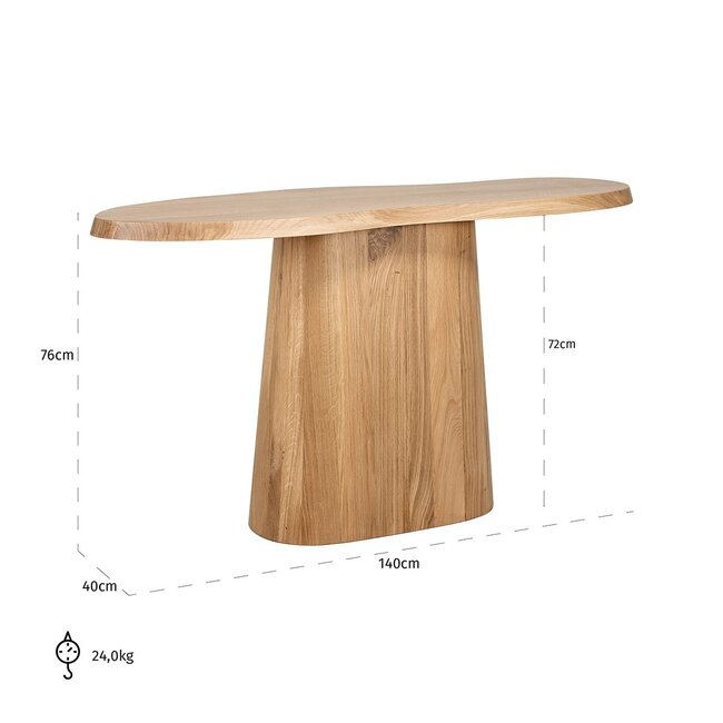 Richmond Interiors  Wandtafel Riva eiken naturel