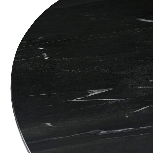 Richmond Interiors  Eettafel Collada 130Ø zwart goud